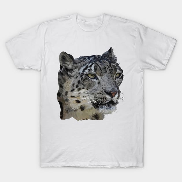 Snow Leopard T-Shirt by obscurite